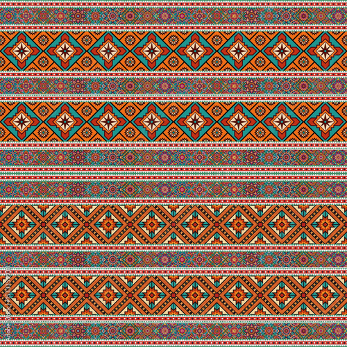 ethnic floral seamless pattern. abstract ornamental pattern