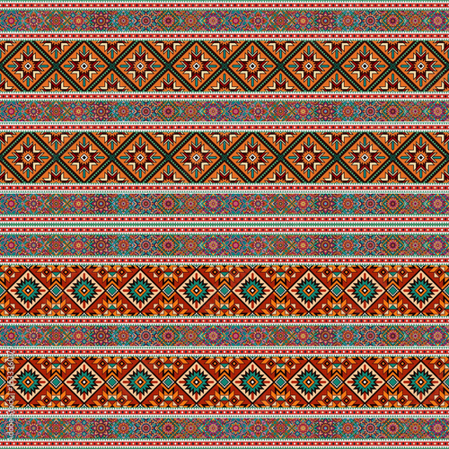 ethnic floral seamless pattern. abstract ornamental pattern