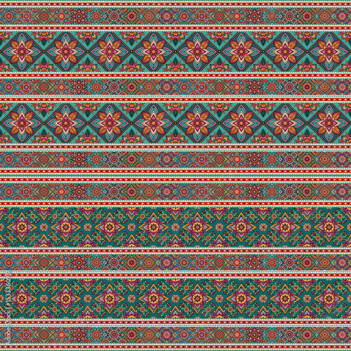 ethnic floral seamless pattern. abstract ornamental pattern