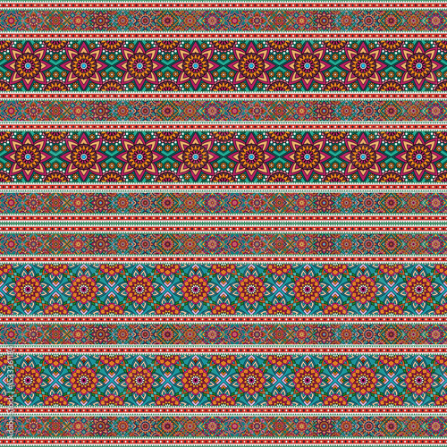 ethnic floral seamless pattern. abstract ornamental pattern