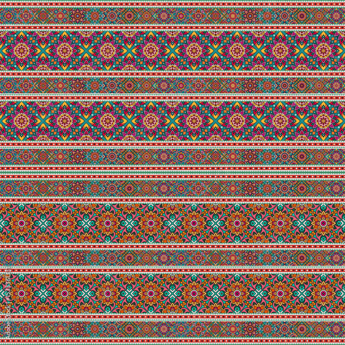 ethnic floral seamless pattern. abstract ornamental pattern