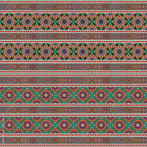 ethnic floral seamless pattern. abstract ornamental pattern