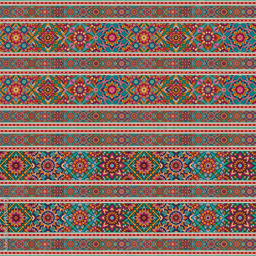 ethnic floral seamless pattern. abstract ornamental pattern