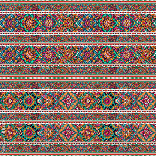 ethnic floral seamless pattern. abstract ornamental pattern