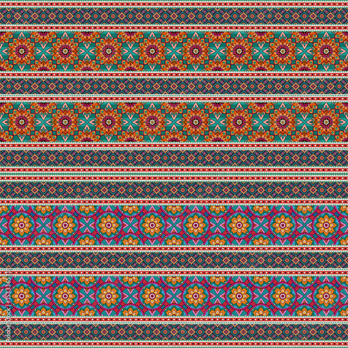ethnic floral seamless pattern. abstract ornamental pattern