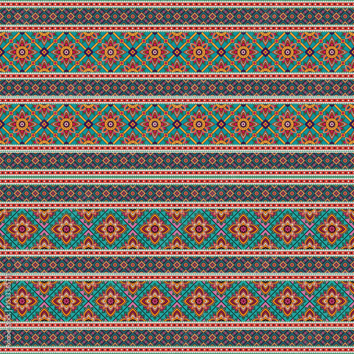 ethnic floral seamless pattern. abstract ornamental pattern