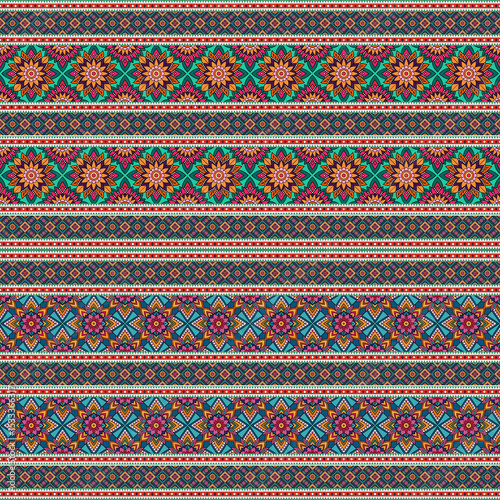 ethnic floral seamless pattern. abstract ornamental pattern