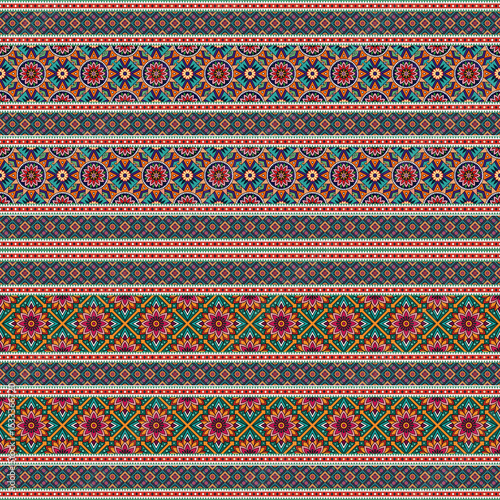 ethnic floral seamless pattern. abstract ornamental pattern