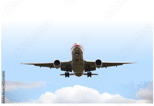 airplane into the sky