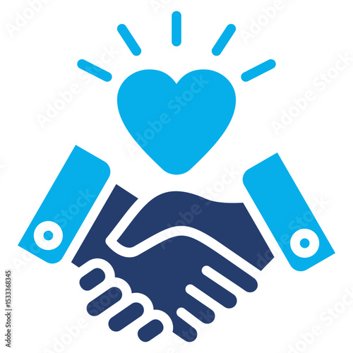 Relationship solid color icon