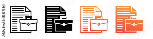 Employment Multiple Style Icon Set Vector 