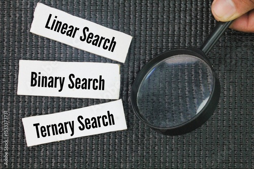 Three common search algorithms are linear search, binary search, and ternary search. Linear search checks each element sequentially
