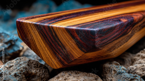Exotic Wood Grain Texture Close Up on Rock Surface Abstract Pattern