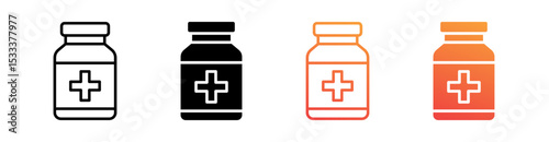 Medicine Multiple Style Icon Set Vector 