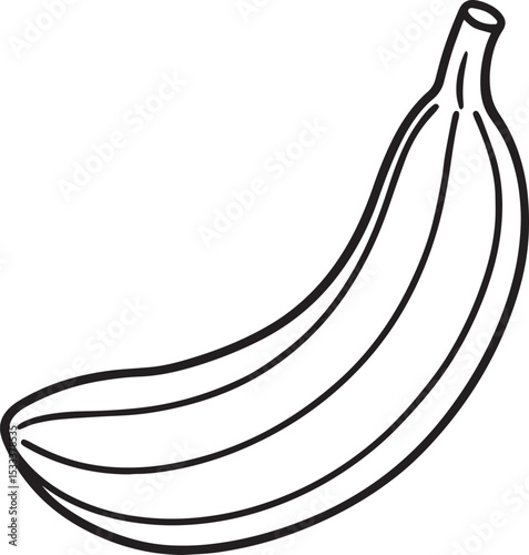 Golden yellow banana vector illustration with a curved line pattern for a modern business concept design