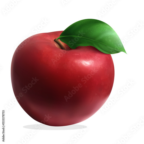 red apple isolated on white. Apple. eps