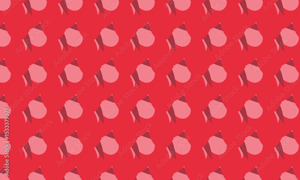 Seamless abstract red and pink hearts pattern background for Valentine's's design