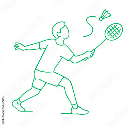 Cross-court net shot pose (wrist twist) - Badminton Players Ready for Action 