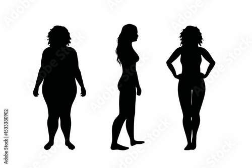 A fat girls silhouettes 