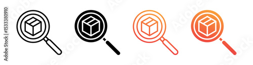 Product Research Multiple Style Icon Set Vector 