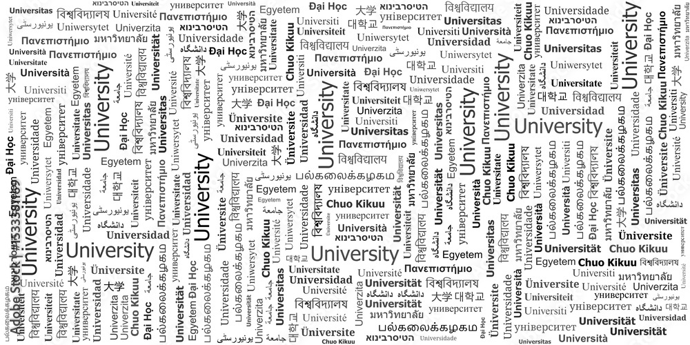 Obraz premium University Word Cloud Background