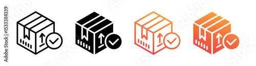 Receive Multiple Style Icon Set Vector 