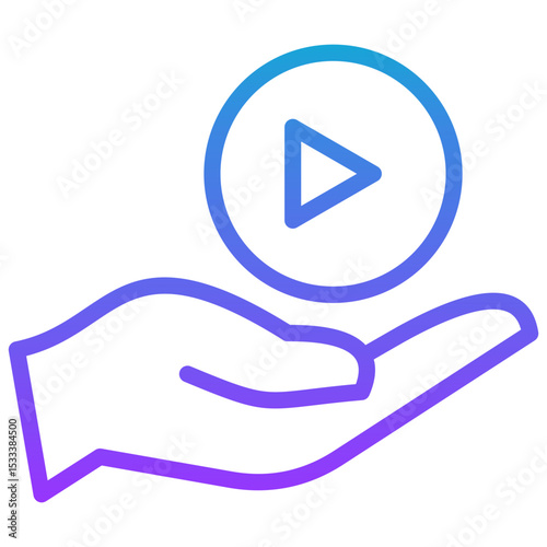 stock content contributor line gradient icon
