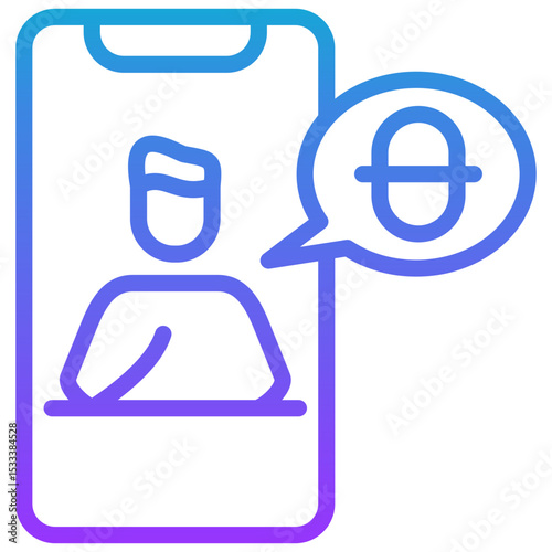 food content creator line gradient icon