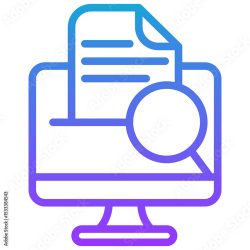 tech reviewer line gradient icon