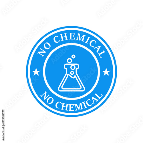 No Chemical Icon Vector Sign Stamp