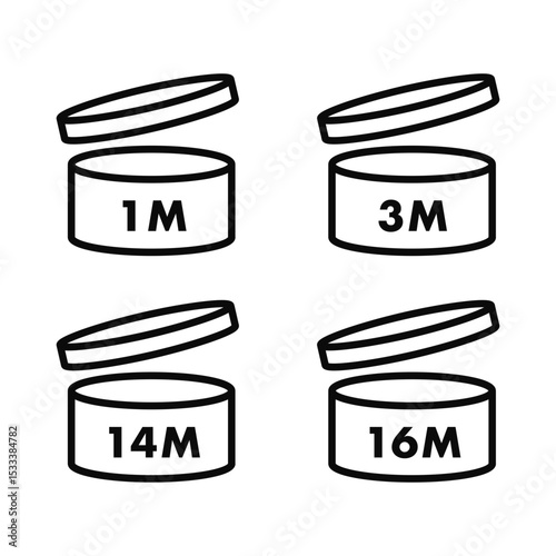 Months Period After Opening Icon Vector Sign