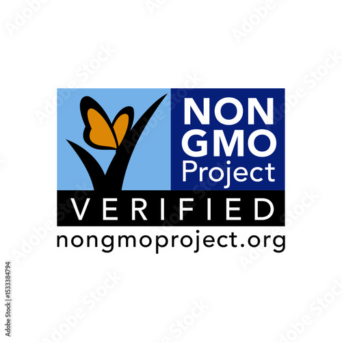 NON GMO PROJECT VERIFIED ICON VECTOR STAMP LOGO