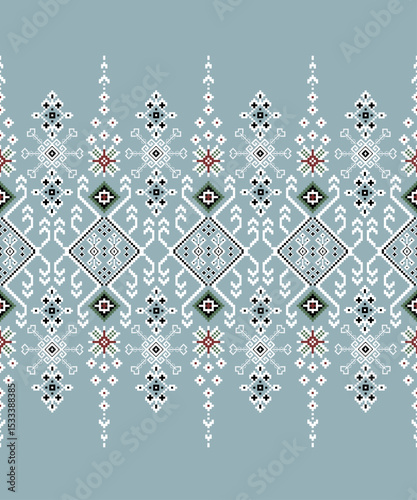 Stylish geometric pattern design, white isolate background
