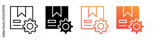 Product Management Multiple Style Icon Set Vector 