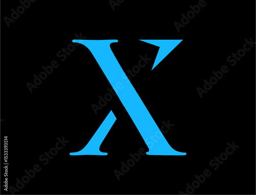 Light blue x graphic