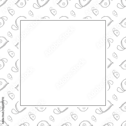 construction frame. doodle construction tool square frame. hand drawn construction frame background. construction tool background
