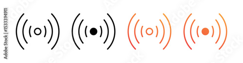 Live Streaming Multiple Style Icon Set Vector 