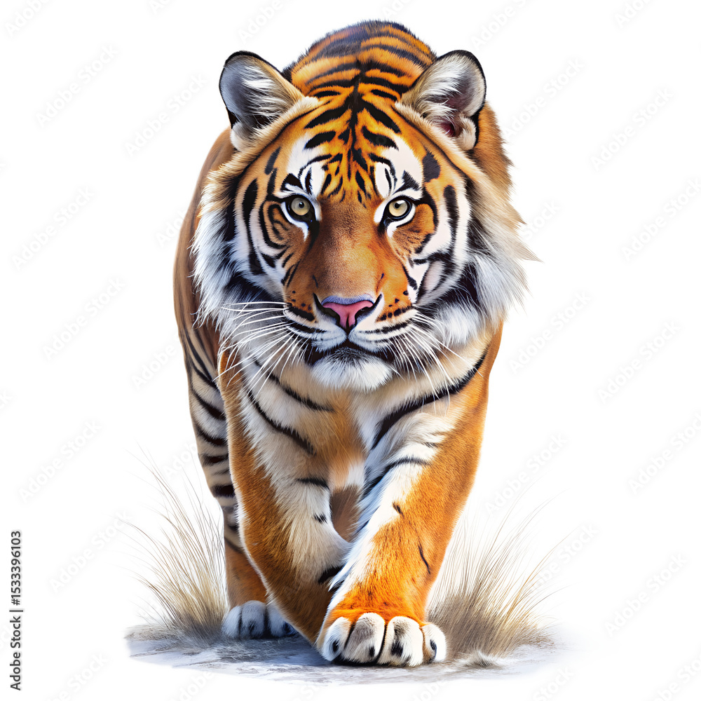 Fototapeta premium Tiger on white background