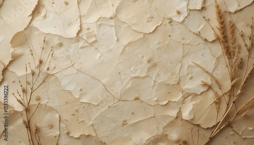 Recycled Paper Background with Natural Fiber Inclusions High Detail Eco Texture