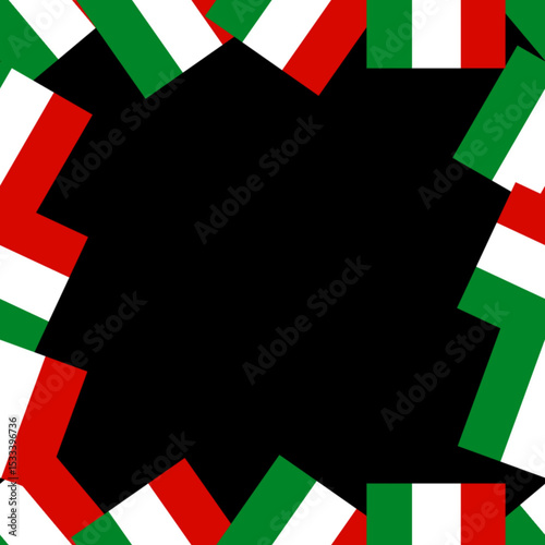Italian Flag photo frame background 
