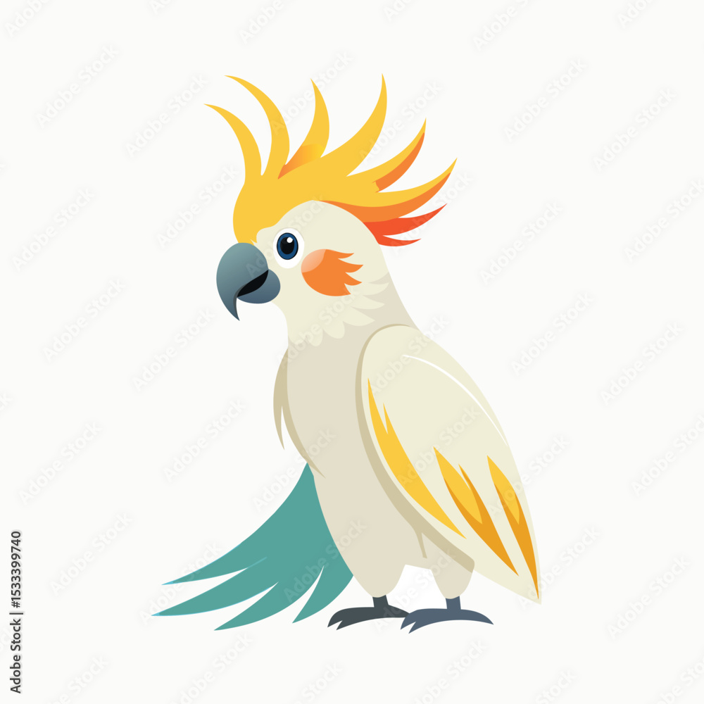Fototapeta premium cockatoo on a white background
