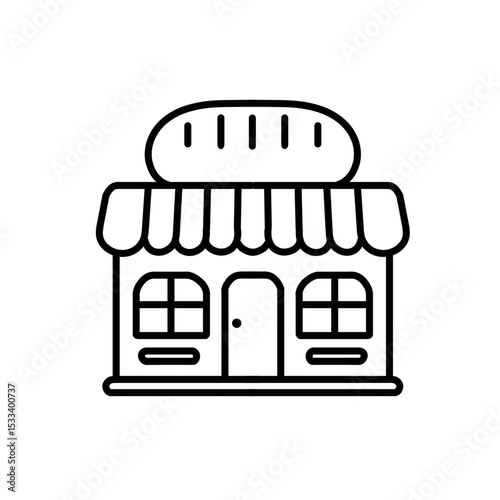 Sketches of the bakery, for icon and logo design and stickers