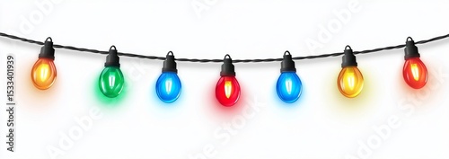 Colorful LED String Lights: Festive Holiday Decor Bulbs for Indoor/Outdoor Use