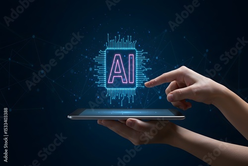 ai, AI tool for Technology smart robot science and artificial intelligence technology, innovation futuristic and global connection for providing access to information and data online network