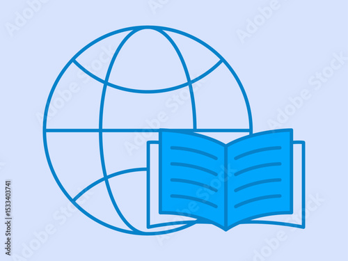 Language icon. E-learning icon design. Solid vector icon. Simple filled and outline icon.