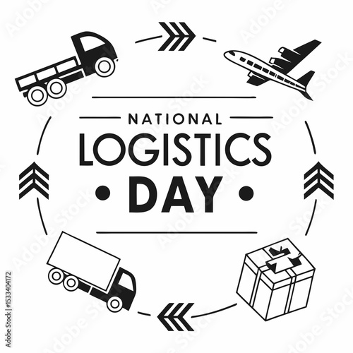 NATIONAL LOGISTICS DAY vector illustration
