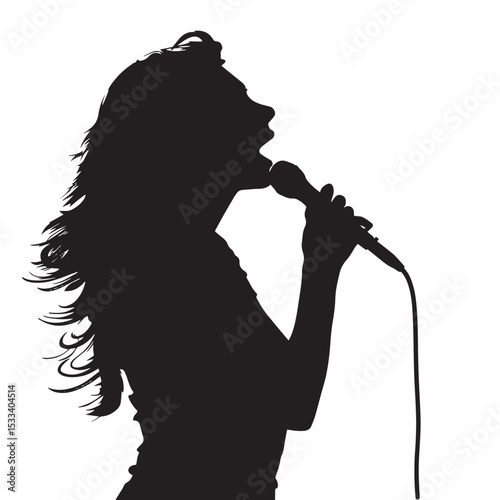 Female singer silhouette
