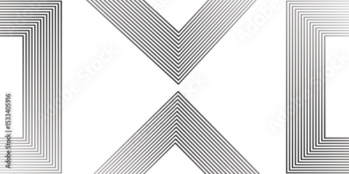 White geometric abstract background overlapping layers on bright space with line effect decoration. Square style concept modern graphic design element for banner, flyer, card. Eps10