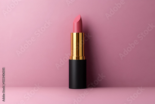 Pink Lipstick Display with pink background 