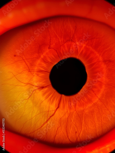 Diabetic retinopathy, ophthalmoscopic diagnosis, illustration